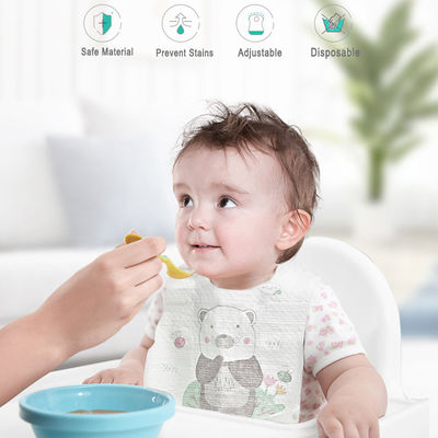 Druckte, nicht gewebte, einmalige, wasserdichte Essensbissen für Kinder und Babys