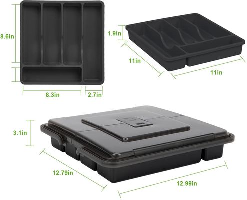 Rationalisieren Sie Ihre Küchenschublade mit Flatware Tray und Portable Cutlery Holder Combo