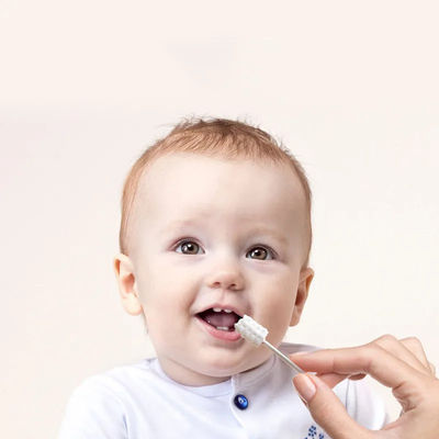 Einweg-Baby-Baby-Oral-Guss-Reinigungsbürste, Baumwoll-Swab-Mund-Zunge-Reiniger