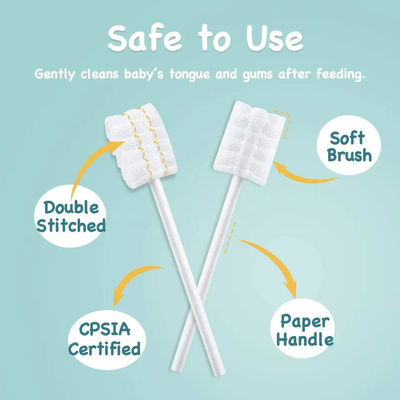 Einweg-Baby-Baby-Oral-Guss-Reinigungsbürste, Baumwoll-Swab-Mund-Zunge-Reiniger