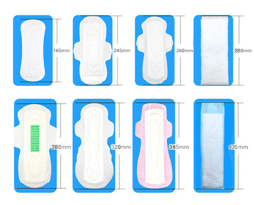150mm-420mm Länge Super Absorptionsmittel Bambus Atmungsanitärkissen für Frauen Weicher Tag