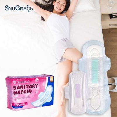 Baumwolle SnuGrace Negativ-Ionen-Kern Damen-Sanitär-Serviette für die Nacht Baumwolle Material