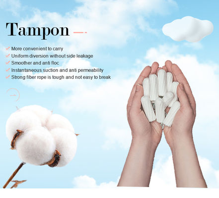 Erwachsene Privatmarke Bio-Baumwolle Reinpunkt-Tampons für weibliche Gesundheitsprodukte