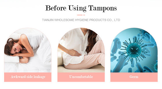 Erwachsene Privatmarke Bio-Baumwolle Reinpunkt-Tampons für weibliche Gesundheitsprodukte