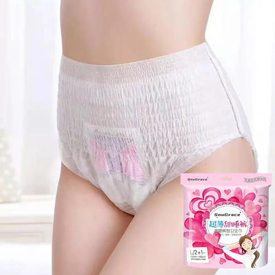 Nicht gewebte Stoffe Flusspulpe SAP Damen Übernacht-Menstruationshosen für maximale Absorption