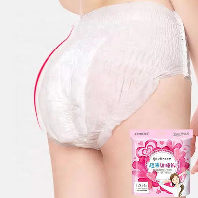 Nicht gewebte Stoffe Flusspulpe SAP Damen Übernacht-Menstruationshosen für maximale Absorption